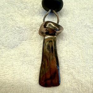 Chico’s Unique Metallic Pendant Necklace